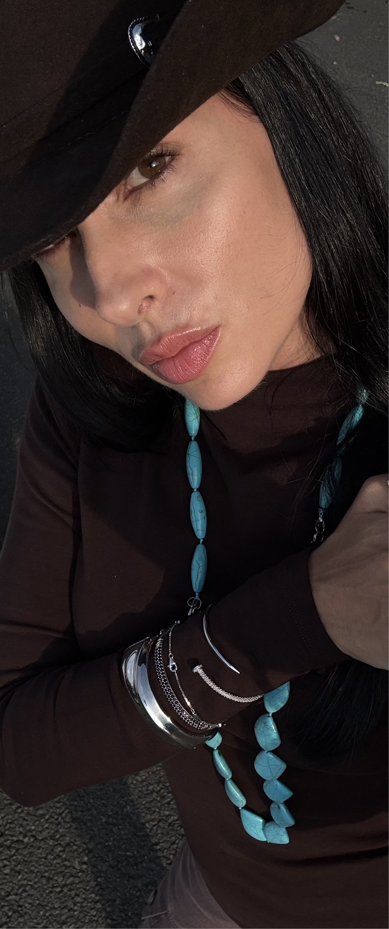 Collar turqueza largo