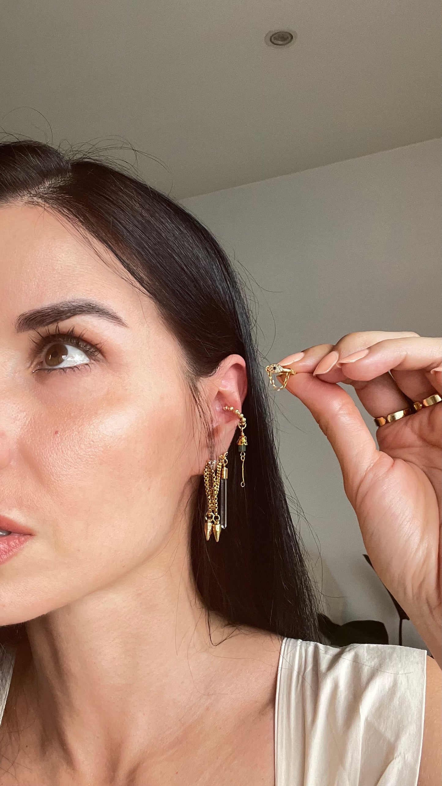 Aretas doble perforación