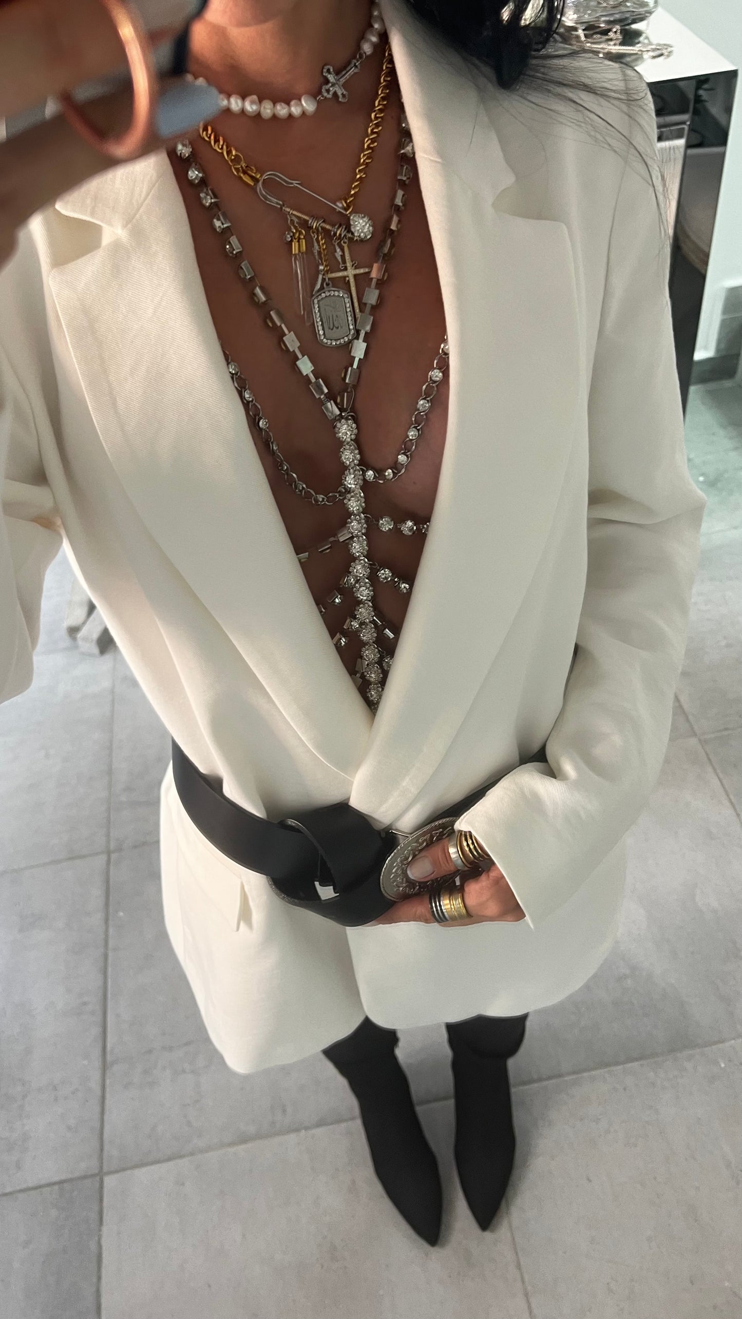 Chaleco silver brillante