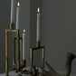 Candelabro metálico dorado